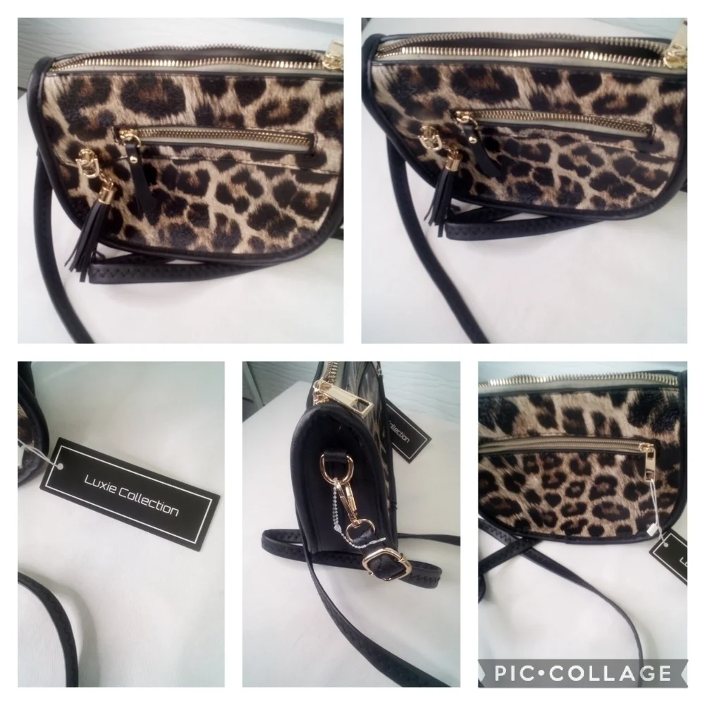 Cheetah black and brown purse